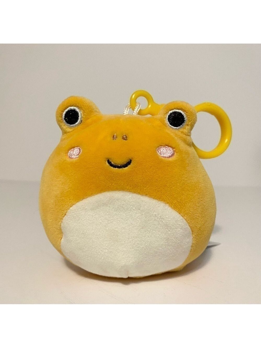 Squishmallow Yellow Frog Toad Plush Clip On Leigh Small 3” Backpack Toy